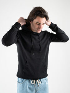 ONLY&SONS Felpa basica garzata con tascone e cappuccio SOUTH 22025964 Black2