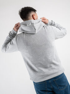 ONLY&SONS Felpa basica garzata con tascone e cappuccio SOUTH 22025964 Light Grey Melange3