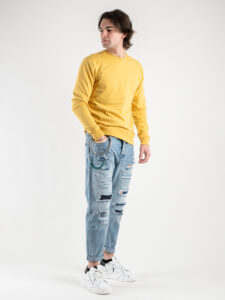 ONLY&SONS Felpa girocollo garzata SOUTH 22025965 Ochre4