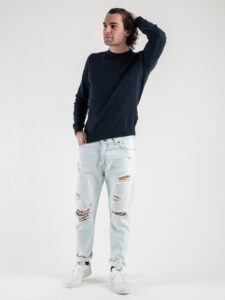 ONLY&SONS Maglioncino basico leggero girocollo REX 22024080 Dark Navy (2)