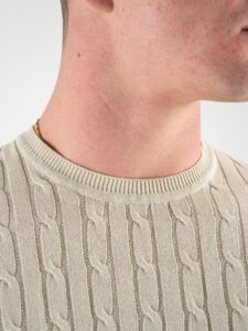 ONLY&SONS Maglione girocollo leggero intrecciato ROBERT 22024362 Silver Lining (1)