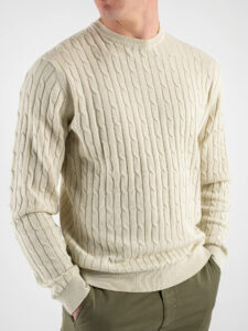 ONLY&SONS Maglione girocollo leggero intrecciato ROBERT 22024362 Silver Lining (3)