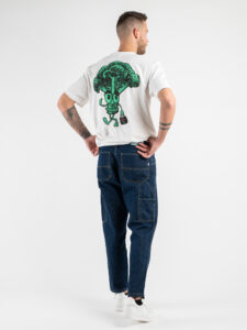 ONLY&SONS T-shirt con stampa broccolo verde fronte:retro LOGAN 22025264 Cloud Dancer2