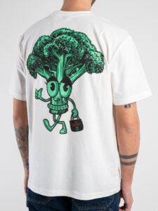 ONLY&SONS T-shirt con stampa broccolo verde fronte:retro LOGAN 22025264 Cloud Dancer4