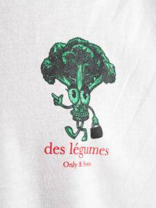 ONLY&SONS T-shirt con stampa broccolo verde fronte:retro LOGAN 22025264 Cloud Dancer5