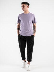 ONLY&SONS T-shirt in cotone con fondo stondato MATT 22002973 Purple Ash4