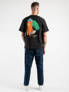 ONLY&SONS T-shirt in cotone con stampa carota arancione fronte:retro LOGAN 22025264 Black1