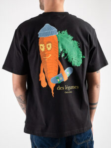 ONLY&SONS T-shirt in cotone con stampa carota arancione fronte:retro LOGAN 22025264 Black2
