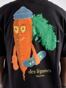 ONLY&SONS T-shirt in cotone con stampa carota arancione fronte:retro LOGAN 22025264 Black3