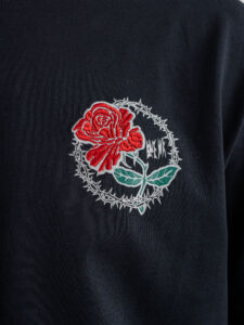 ONLY&SONS T-shirt in cotone con stampa rosa HARDY 22024834 Dark Navy2