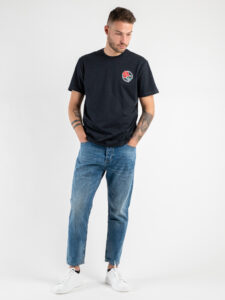 ONLY&SONS T-shirt in cotone con stampa rosa HARDY 22024834 Dark Navy3