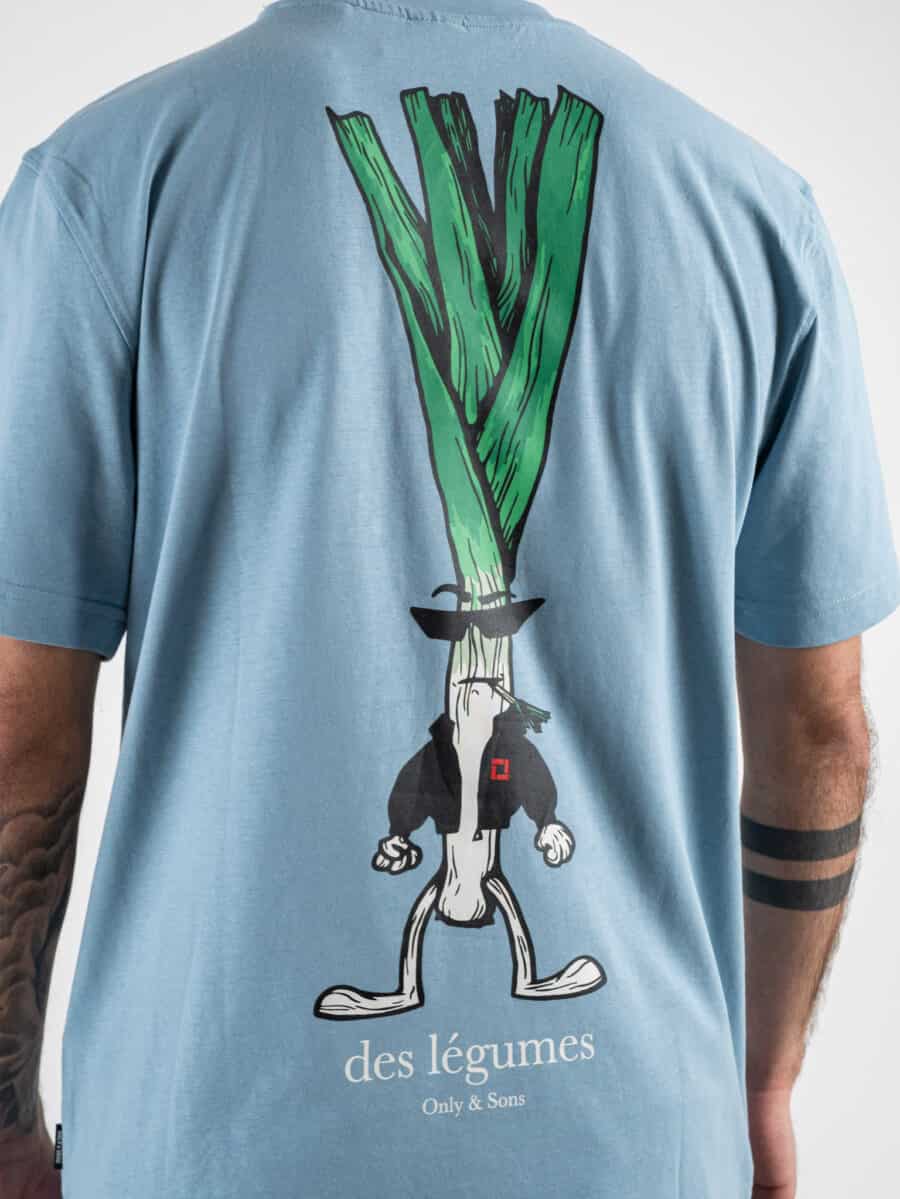 ONLY&SONS T-shirt in cotone con stampa sedano fronte/retro LOGAN 22025264 Mountain Spring