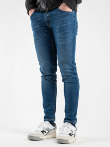 OVER-D Jeans cinque tasche skinny elasticizzato D08 Blu (3)