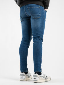 OVER-D Jeans cinque tasche skinny elasticizzato D08 Blu (4)