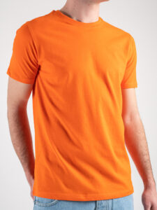 OVER-D T-shirt morbida tinta unita in cotone OM115TS:T02 Arancio1