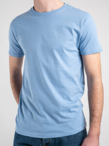 OVER-D T-shirt morbida tinta unita in cotone OM115TS:T02 Azzurro1