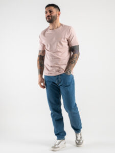 OVER-D T-shirt morbida tinta unita in cotone OM115TS:T02 Rosa1