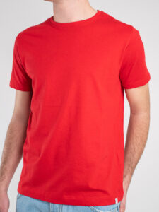 OVER-D T-shirt morbida tinta unita in cotone OM115TS:T02 Rosso3