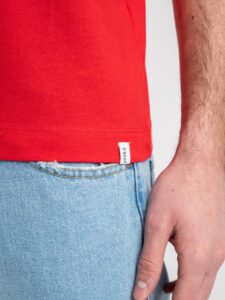 OVER-D T-shirt morbida tinta unita in cotone OM115TS:T02 Rosso4