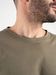 OVER-D T-shirt morbida tinta unita in cotone OM115TS:T02 Verde Scuro2