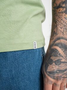 OVER-D T-shirt morbida tinta unita in cotone OM115TS:T02 Verde chiaro1