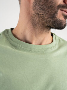 OVER-D T-shirt morbida tinta unita in cotone OM115TS:T02 Verde chiaro2