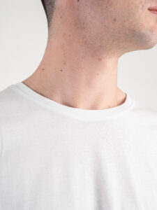 OVER-D T-shirt tg.unica over tinta unita in cotone T04 Bianca3