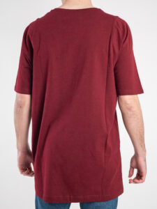 OVER-D T-shirt tg.unica over tinta unita in cotone T04 Bordeaux4