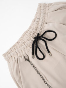 Pantalaccio morbido in poliviscosa con coulisse 22PU03 Beige2