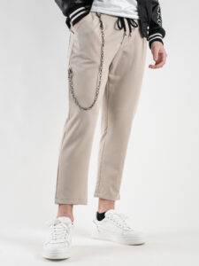 Pantalaccio morbido in poliviscosa con coulisse 22PU03 Beige3