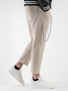 Pantalaccio morbido in poliviscosa con coulisse 22PU03 Beige4