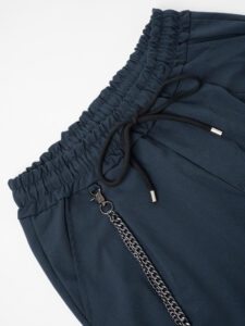 Pantalaccio morbido in poliviscosa con coulisse 22PU03 Blu2