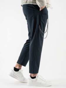 Pantalaccio morbido in poliviscosa con coulisse 22PU03 Blu4