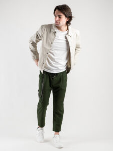 Pantalaccio morbido in poliviscosa con coulisse 22PU03 Verde6