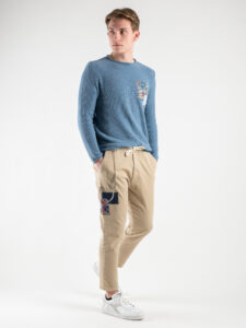 V2 Maglione leggero 3d Tweed con taschino PATCHWORK Jeans4
