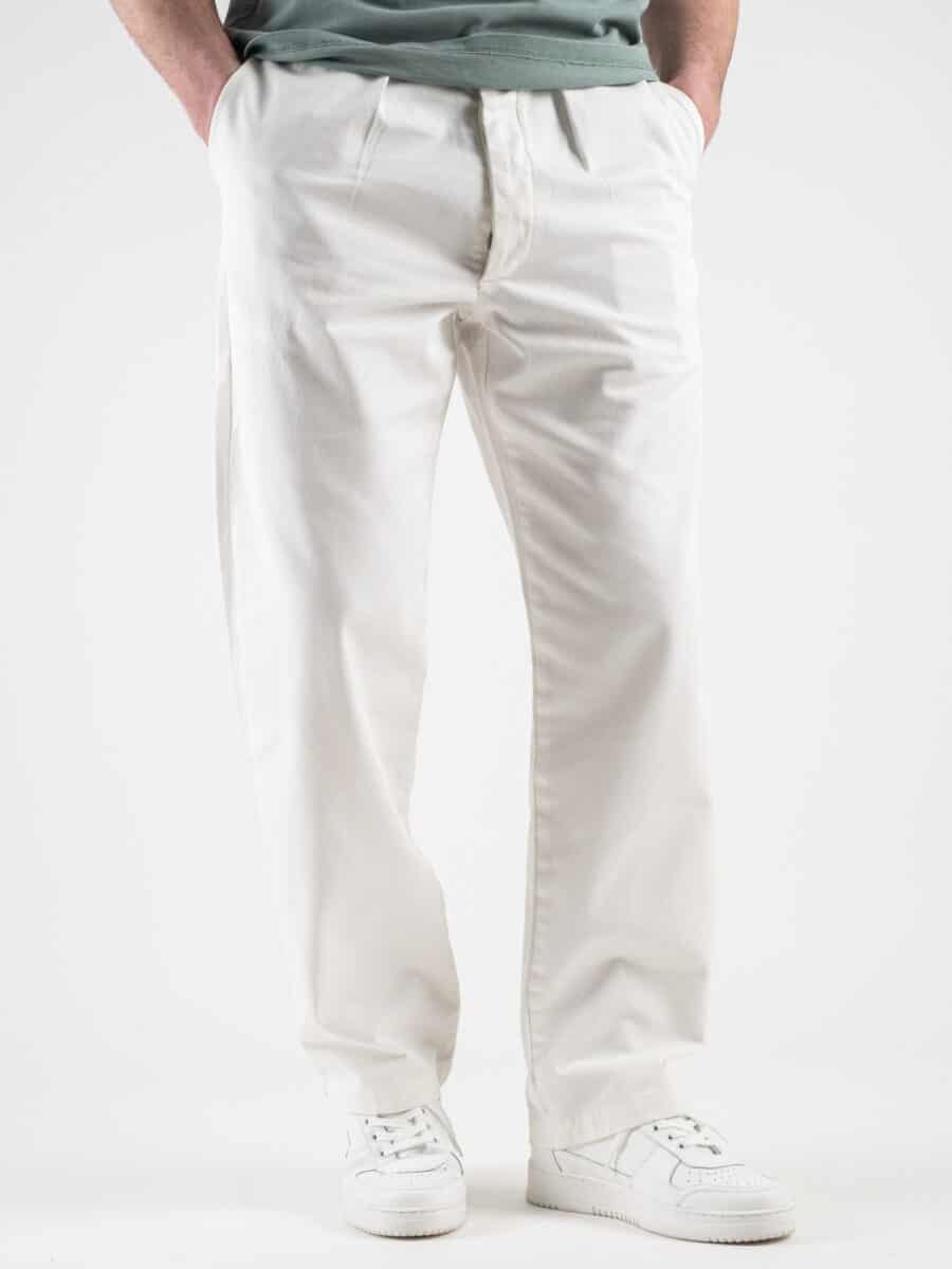 727 Jeans loose fit con pinces 150/D Bianco
