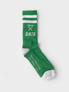 BERNA Calze in spugna unisex tg. unica con logo frontale Verdi-Bianche