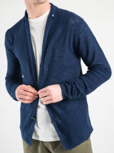 BERNA Giacca in maglia leggera 200003 Cobalto1