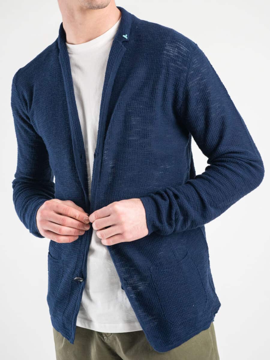 BERNA Giacca in maglia leggera 200003 Cobalto