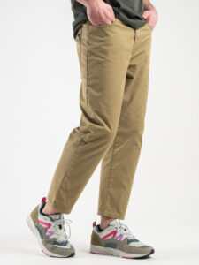 BERNA Pantalone basico in cotone leggero 210194 Kaki1