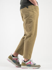 BERNA Pantalone basico in cotone leggero 210194 Kaki2