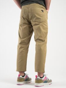 BERNA Pantalone basico in cotone leggero 210194 Kaki3