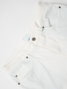 BERNA Pantalone basico in cotone leggero 210194 Latte3