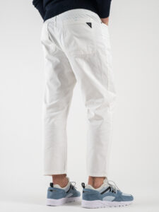 BERNA Pantalone basico in cotone leggero 210194 Latte4