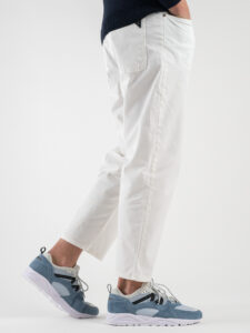 BERNA Pantalone basico in cotone leggero 210194 Latte5