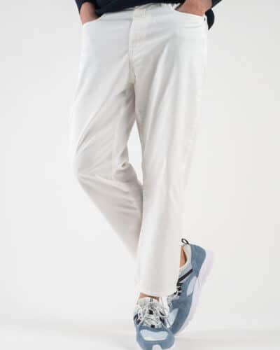BERNA Pantalone basico in cotone leggero 210194 Latte