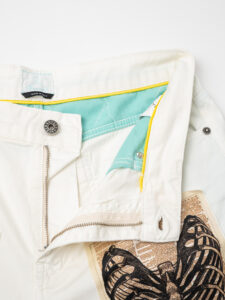 BERNA Pantalone con patch giornale 210195 Latte3