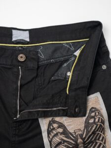 BERNA Pantalone con patch giornale 210195 Nero2