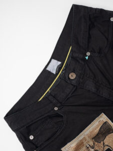 BERNA Pantalone con patch giornale 210195 Nero3