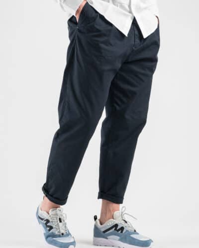 BERNA Pantalone leggero a gamba morbida con pinces 230332 Navy4 Best Seller